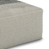 Sabella - Square Woven Outdoor / Indoor Pouf - Gray / White - Image 3
