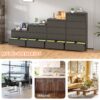 Modern 2 Drawer Steel Lateral File Cabinet With Lock For Legal / Letter / A4 / F4 Size - Black - Image 7