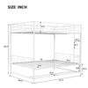 Full Over Full Bunk Bed With Shelf And Guardrails - White - Image 12