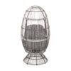 Berkshire - Outdoor Wicker Swivel Egg Chair With Water Resistant Cushions - Gray - Image 9