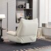 270 Swivel Glider Recliner Chair, Power Recliner Rocking Chair, USB Port Charge For Nursery Chair With Atmosphere Lamp For Living Room Bedroom Apartment - White - Image 11
