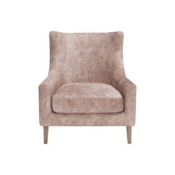 Hi Back Accent Chair - Light Brown