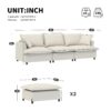 Sectional Sofa With Ottoman U Shaped Cloud Sleeper Couch Set With Pillows, Free Combination 5 Seat Modular Upholstered - Beige - Image 9