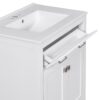Bathroom Vanity With Ceramic Sink, Modern Single Bathroom Cabinet With 2 Doors And A Shelf, Soft Close Doors - White - Image 19
