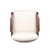 Outdoor Lounge Chair With Woven Backrest, Comfortable Cushions - Walnut - Image 8