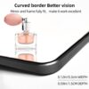 Aluminum Floor Mirror Full Length Mirrors Leaning Rounded Corner Rimless Standing Large Mirror Bedroom - Black / Silver - Image 4
