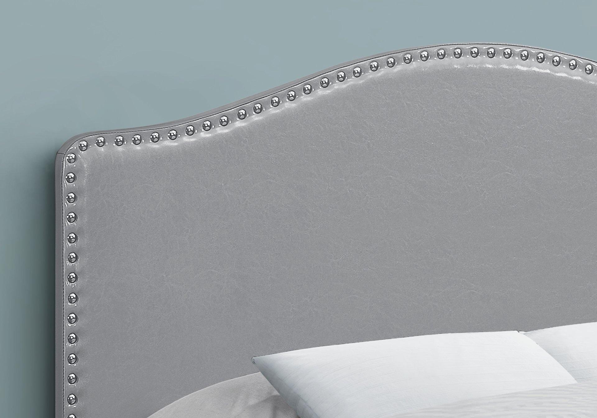 Full Size, Bed Headboard Only, Upholstered Transitional - Gray - Image 5