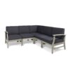 Perla - 5 Pieces Sofa Set - Dark Gray - Image 2