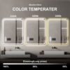 LED Bathroom Mirror Vanity Mirrors With Front Lights, Wall Mounted Anti-Fog Frameless Make Up Mirror With Light Copper-Free Mirror Horizontal Or Vertical - Clear - Image 9