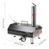 Semi-Automatic 12 Outdoor Pizza Oven Portable Wood Fired Pizza Oven Outdoor Cooking Pizza Maker Portable Pizza Oven For Authentic Stone Baked Pizzas - Black - Image 2