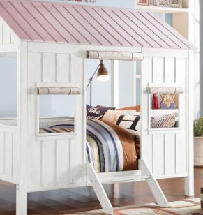 Spring - Full Bed - White / Pink - Image 5