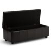 Castleford - Storage Ottoman - Coffee Brown - Image 2