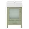 Bathroom Vanity With Ceramic Sink And Ample Storage, Ideal For Small Bathrooms - Green - Image 5