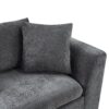 Modern L Shaped Sectional Sofa With Storage Chenille, Upholstered Couch - Gray - Image 17