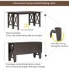 6 Piece Family Dining Room Set With Solid Wood Space Saving Foldable Table And 4 Chairs With Bench - Espresso - Image 8
