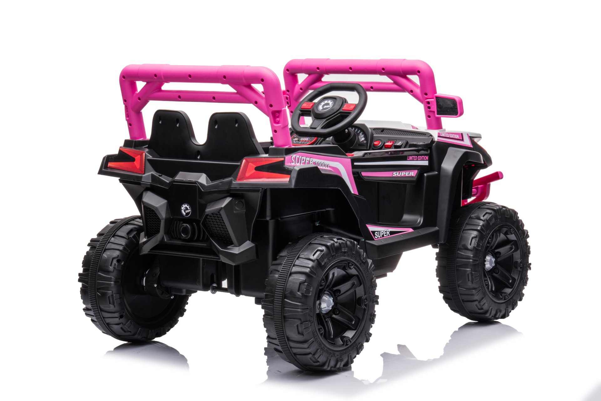 12V7A*1 30W*4 One Button Start, Forward And Backward, High And Low Speed, Music, Front Light, Power Display, Two Doors Can Open, 2.4G R / C, Seat Belt Four Wheel Absorber Kids Ride On Car - Pink - Image 5