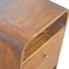 Curve 2 Drawer Nightstand - Brown - Image 3