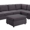 Cassia - Modular Sectional Sofa With Ottoman - Dark Gray - Image 5
