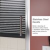 Single Sliding Shower Door For Bathtub With And Handle - Chrome - Image 8