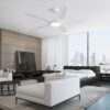 Indoor Ceiling Fan With 5 ABS Blades Remote Control Reversible Dc Motor For Living Room - White - Image 2