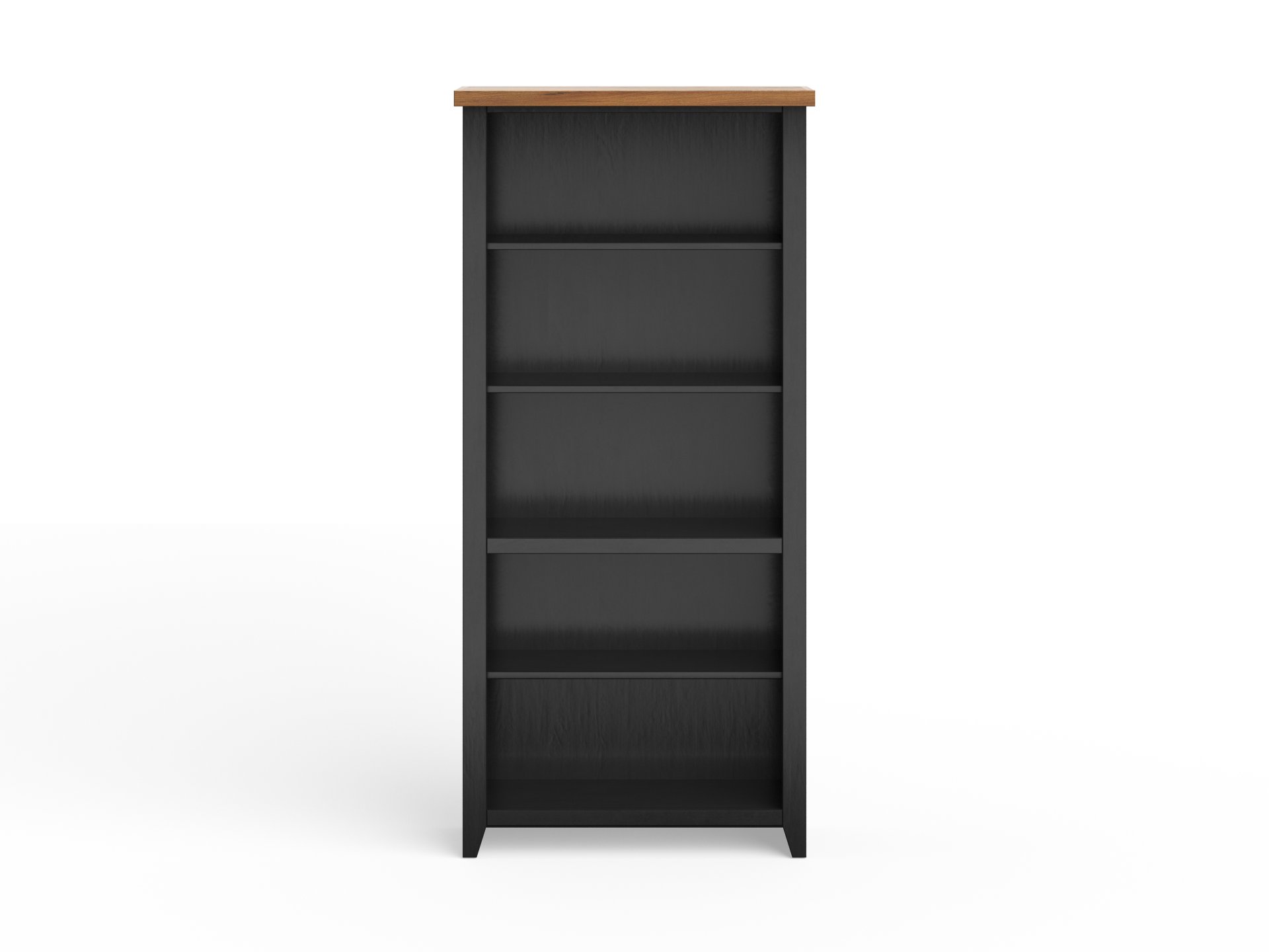 Essex - High 5 Shelf Bookcase - Black, Whiskey - Image 5