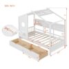 Twin Size House Bed With 2 Drawers, Kids Bed With Storage Shelf - White - Image 9