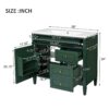 Bathroom Vanity With Top Sink, Modern Bathroom Storage Cabinet, 2 Drawers And A Tip-Out Drawer, Single Sink Bathroom Vanity - Green - Image 8