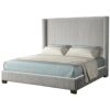 Queen Upholstered Bed - Light Gray - Image 3