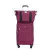 3 Piece Set (18/Travelbag /Toiletry Bag), Softshell Suitcase Spinner Wheels Terylene Polyester Luggage Sets Carry On Suitcase Luggage Lightweight Durable Suitcase - Wine Red - Image 9