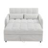 Loveseat Sofa Pull Out Sofa Bed Tufted Sleeper Sofa With An Adjustable Backrest, 3 USB Ports And 2 Lumbar Pillows For Living Room - Beige - Image 15