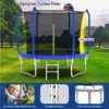 8Ft Trampoline With Basketball Hoop, Astm Approved Reinforced Type Outdoor Trampoline With Enclosure Net - Blue - Image 11