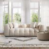Alana - Tufted Sofa - Ivory / White - Image 6