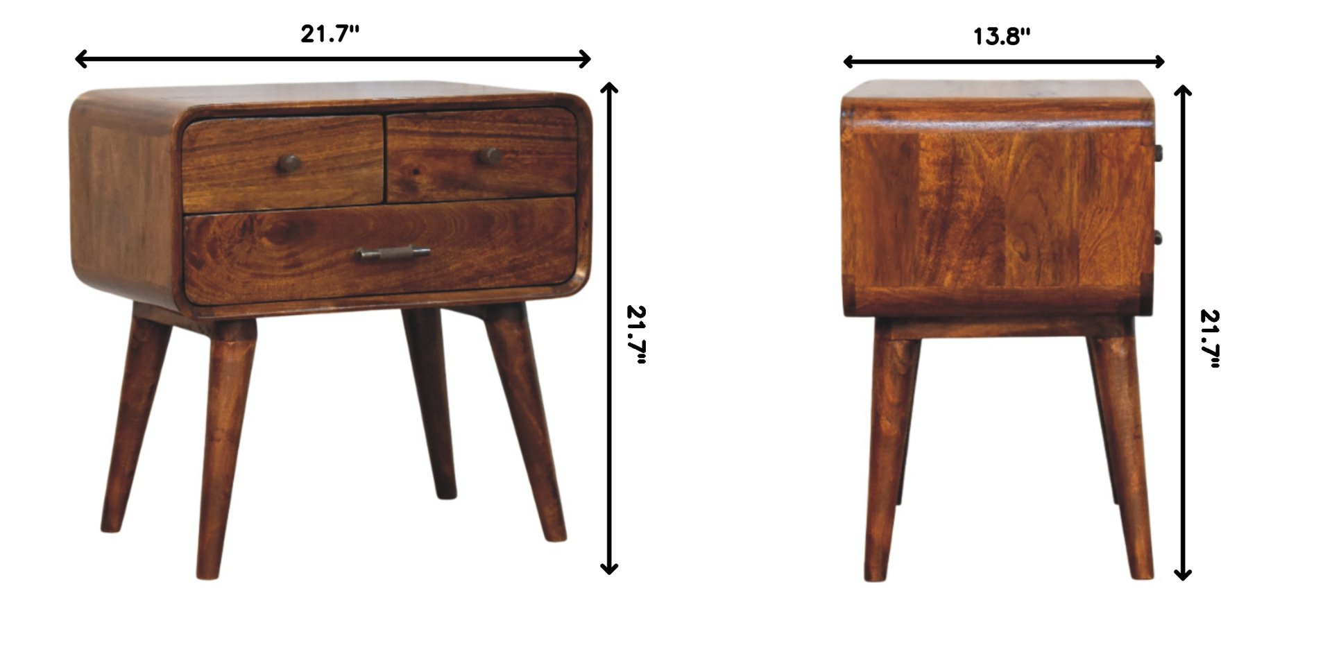 Avora - 3 Drawer Nightstand - Brown - Image 13