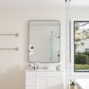 Wall Mirror Rectangular Mirror Metal Framed Mirror Vanity Mirror Dressing Mirror, For Bathroom, Living Room, Bedroom Wall Decor - Black - Image 4