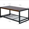 Console Coffee Table With Reclaimed Wood Finish, For Living Room - Natural - Image 10