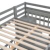 Full Over Twin Bunk Bed With Desk, Drawers And Shelves - Gray - Image 14