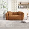 Soft Beanbag Chair With High Resilience Foam Core For Two People - Yellow - Image 8