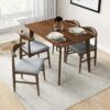Mary - Modern Style Solid Wood Rectangular Dining Kitchen Table - Brown - Image 6
