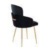 Dahlia - Contemporary Dining Chair (Set of 2) - Gold / Black / Gold - Image 4