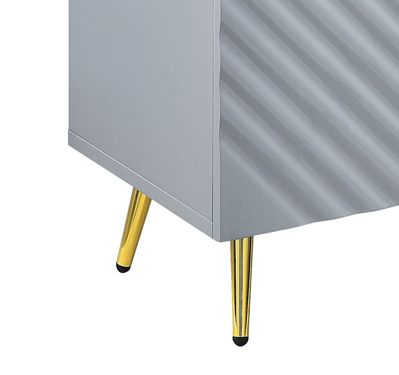 Gaines - High Gloss Accent Cabinet - Gray - Image 5