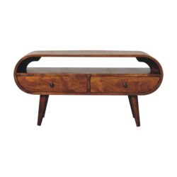 Circular TV Stand - Chestnut