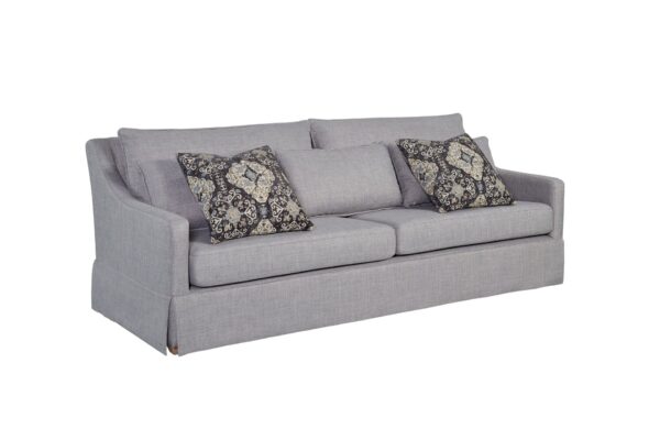 Sofa With Skirt And Reversable Cushions And 2 Pillows - Light Gray