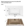 Rectangular Single Vanity Top With 1 Faucet Hole And Overflow, 35" X 20", Sink Only - White - Image 3