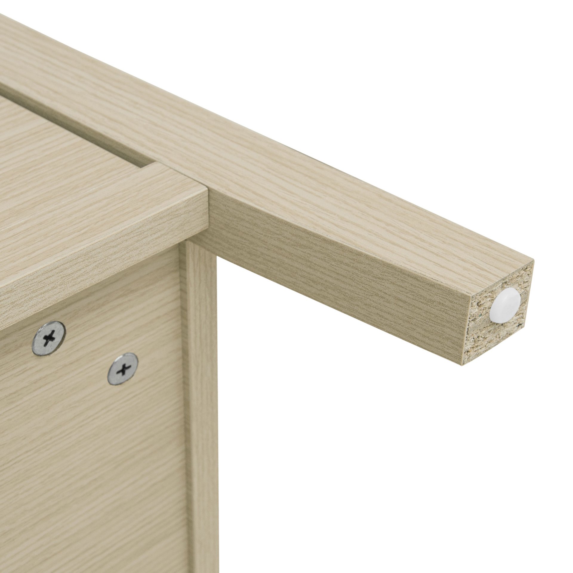 Modern 2 Door 3 Drawer Storage Cabinet, Buffet Cabinet With 2 Embossed Door For Living Room, Kitchen, Entryway - Natural - Image 20