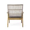 Acacia Wood Cape Woven Wicker Large Lounge Chair With Pillow For Patio, Deck, Yard, Lawn And Garden Seating Wicker (Set of 2) - Teak - Image 16