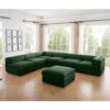 Modern (Set of 6) Modular Sectional Sofa With Storage Soft Cylindrical Design For Living Room - Green - Image 5