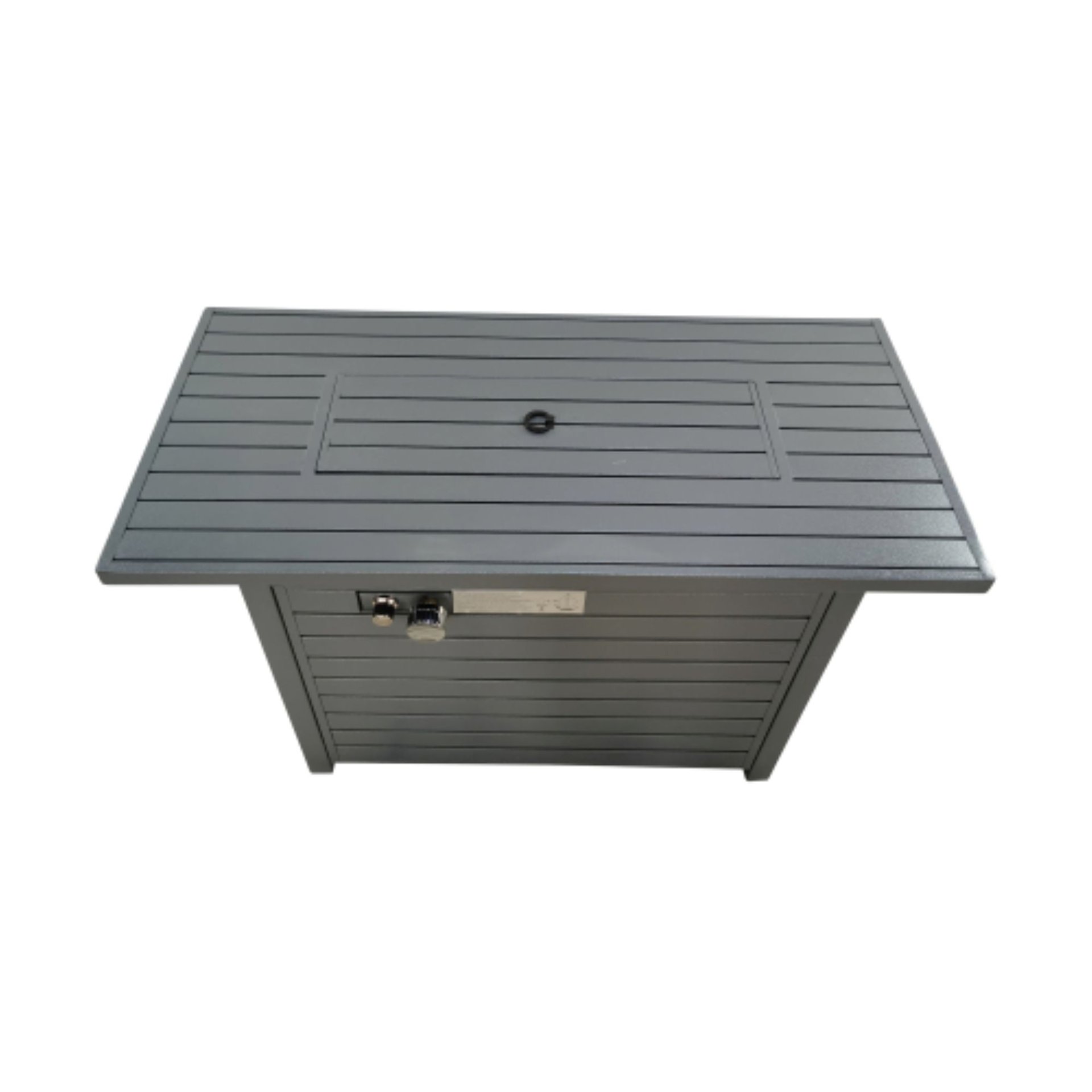 Propane Outdoor Fire Pit Table With Lid High-Quality Materials - Gray - Image 2