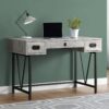Computer Desk For Home Office, Laptop, Storage Drawers, Transitional - Gray - Image 3