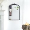 Classic Design Mirror With And Baroque Inspired Frame For Bathroom, Entryway Console Lean Against Wall - Black - Image 5
