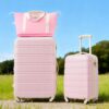 Hardshell Luggage Sets 2 Pieces + Bag Spinner Suitcase With Tsa Lock Lightweight 20" / 28" - Light Pink - Image 9